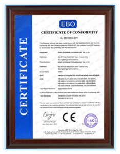 azx non woven machine certificate