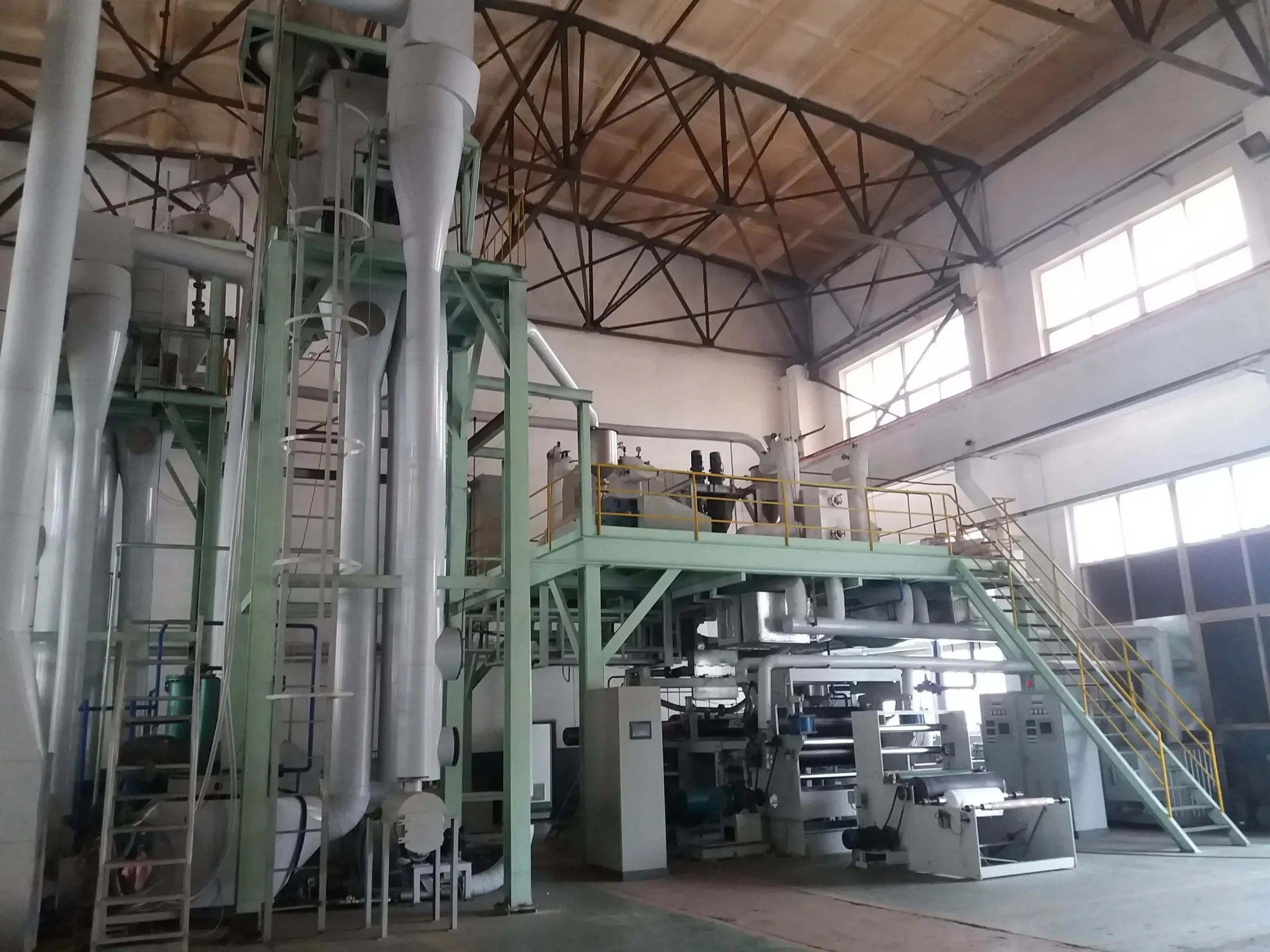 AZX Non-woven Machine in South America PET nonwoven fabric making machine scaled