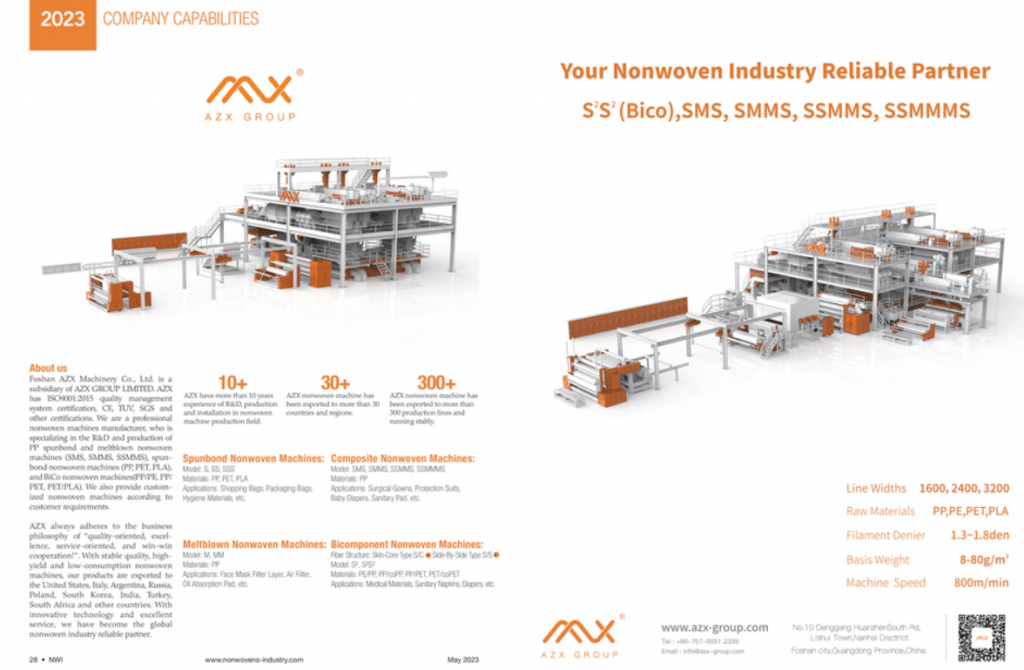 AZX-nonwoven-machine-in-nonwovens-industry-magazine