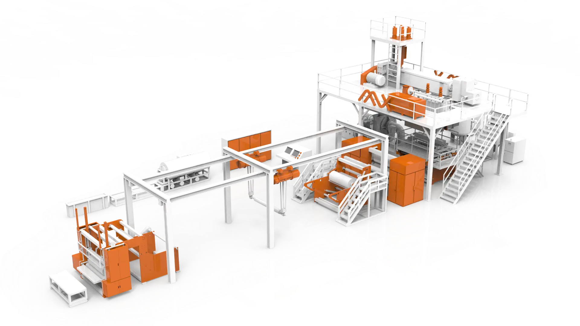 PET spunbond non woven fabric making machine