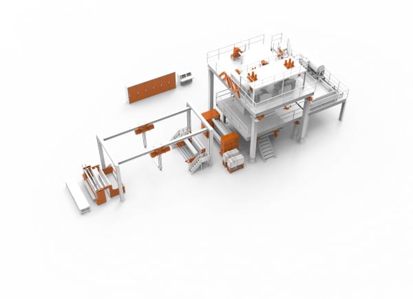 PET+CoPET Spunbond Nonwoven Machine